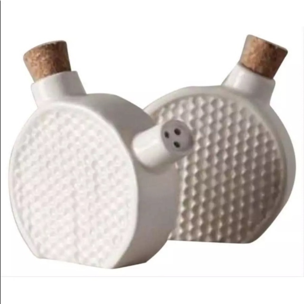 Anthropologie White Textured Ceramic Oil Dispensers